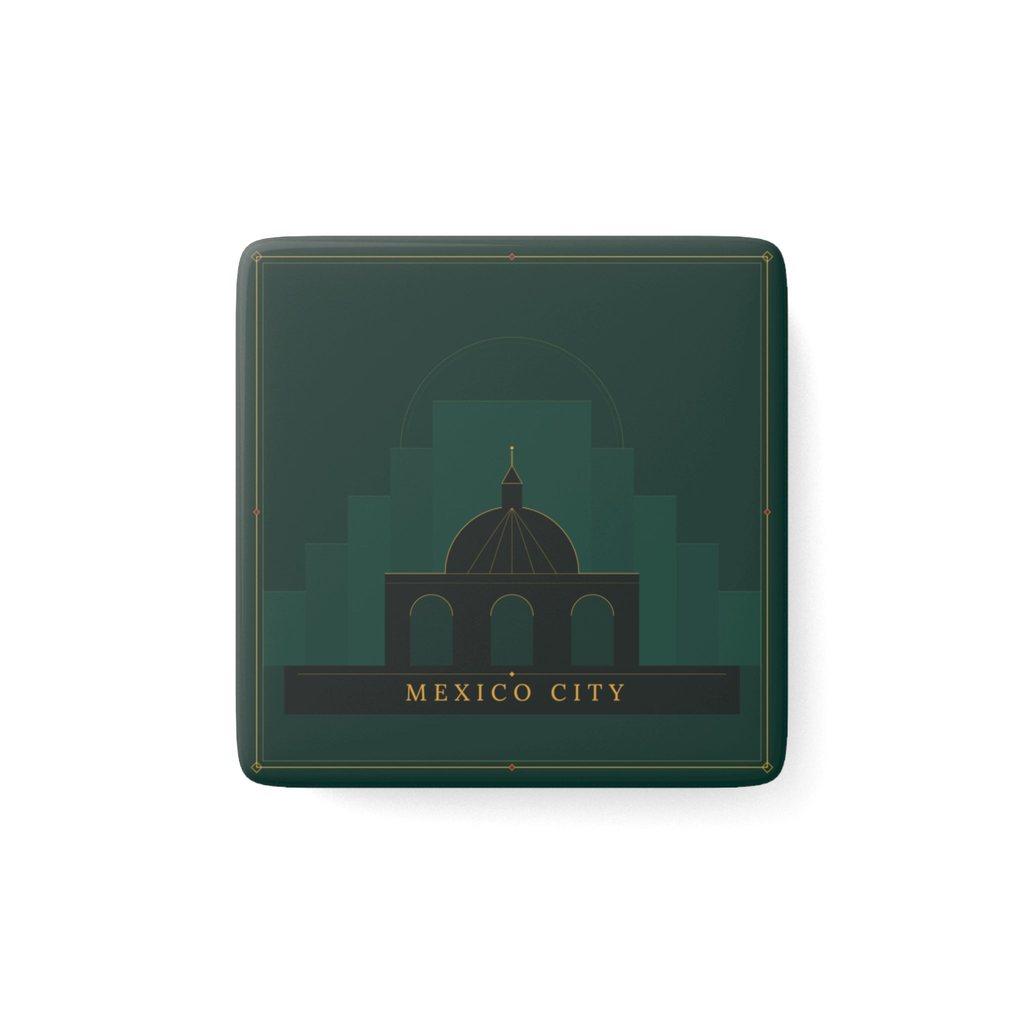Mexico City Art Deco Porcelain Magnet