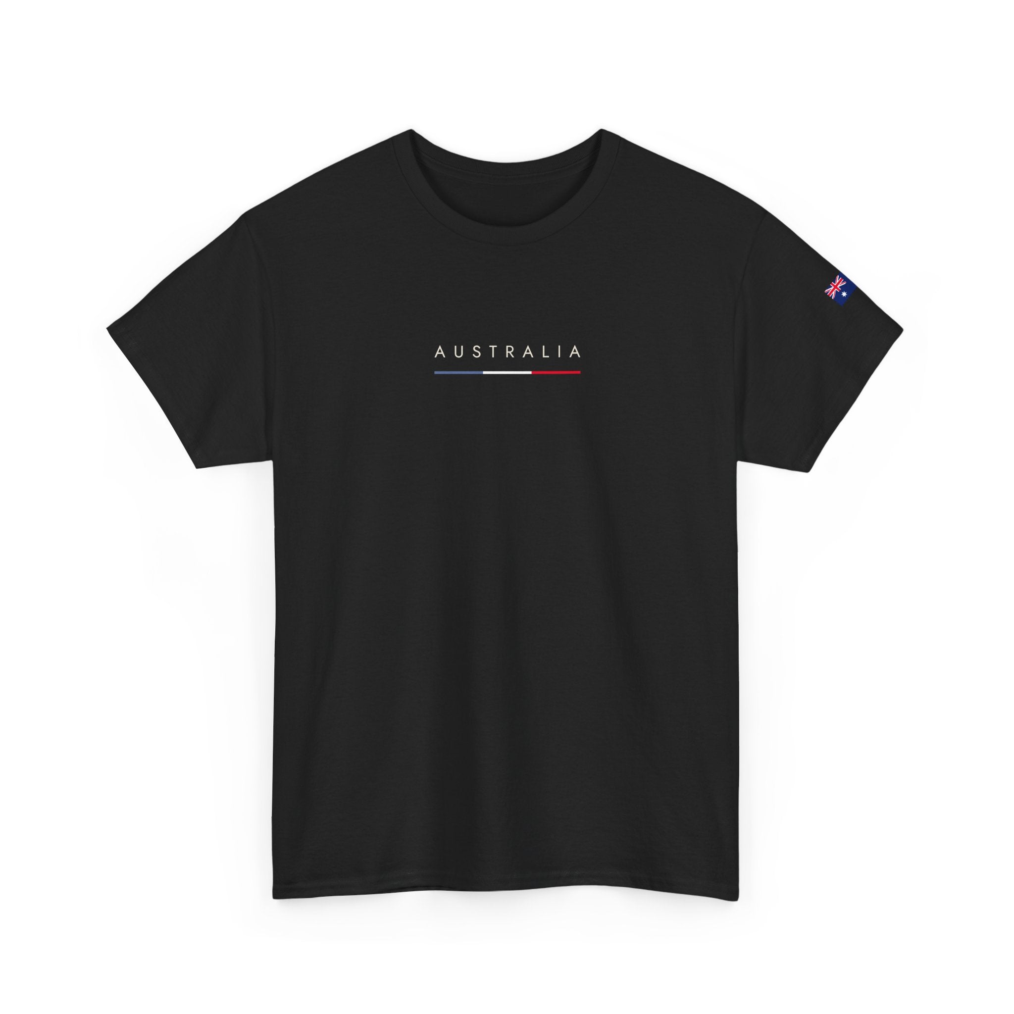 Australia Minimalist Tee — Small Center Text "AUSTRALIA"
