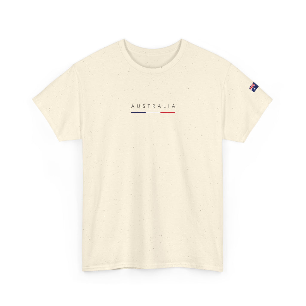 Australia Minimalist Tee — Small Center Text "AUSTRALIA"