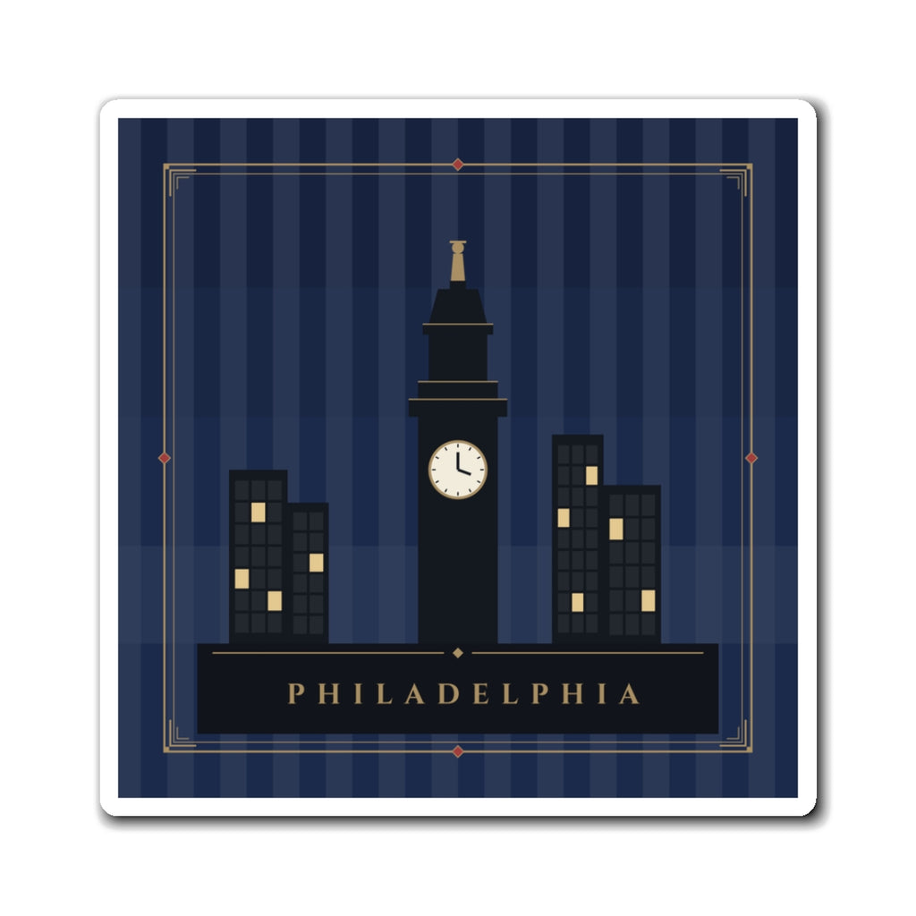 Philadelphia Art Deco Fridge Magnet