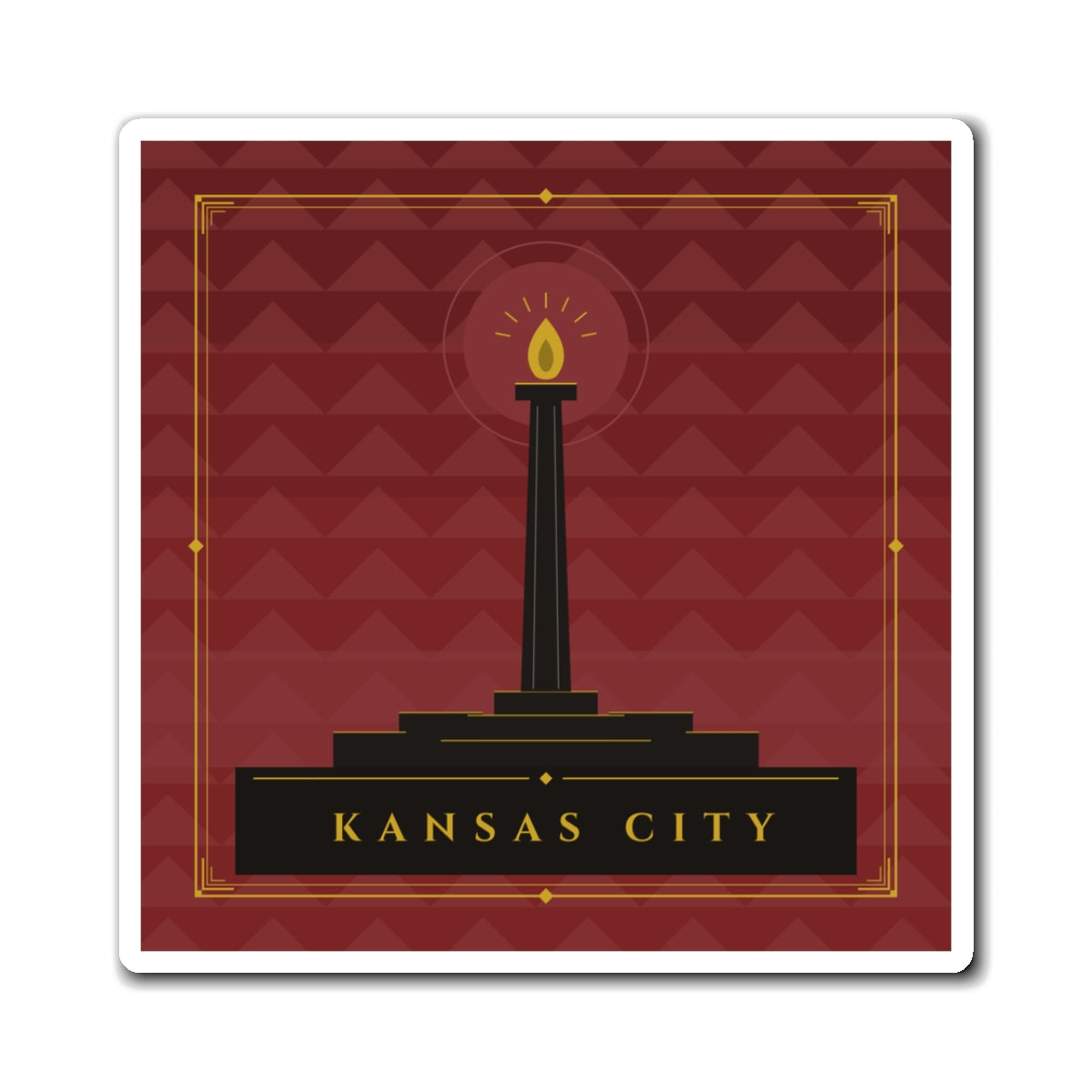 Kansas City Art Deco Fridge Magnet