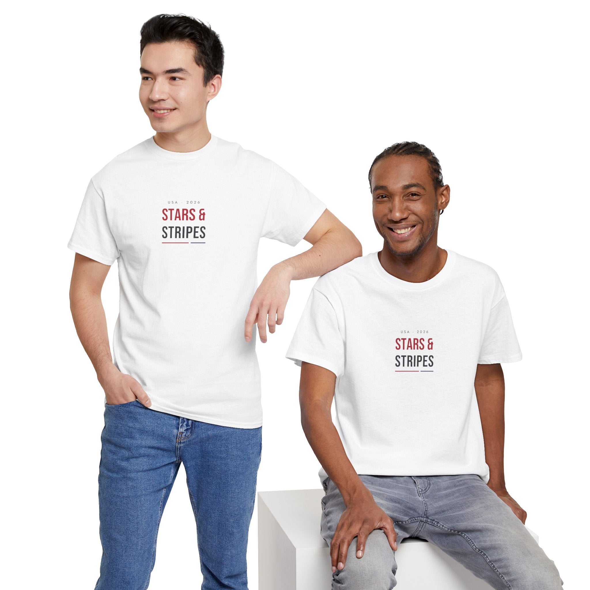 Stars & Stripes Tee — Minimal Patriotic American Flag Shirt