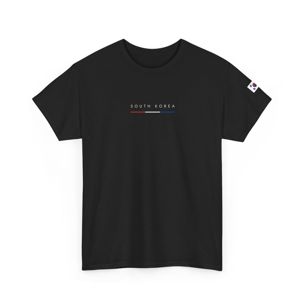 South Korea Minimalist Tee — Small Korean Flag & "South Korea" Text