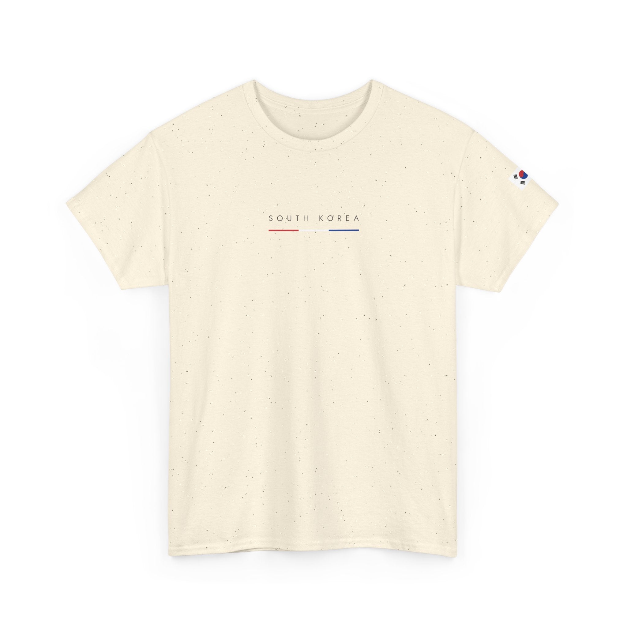 South Korea Minimalist Tee — Small Korean Flag & "South Korea" Text