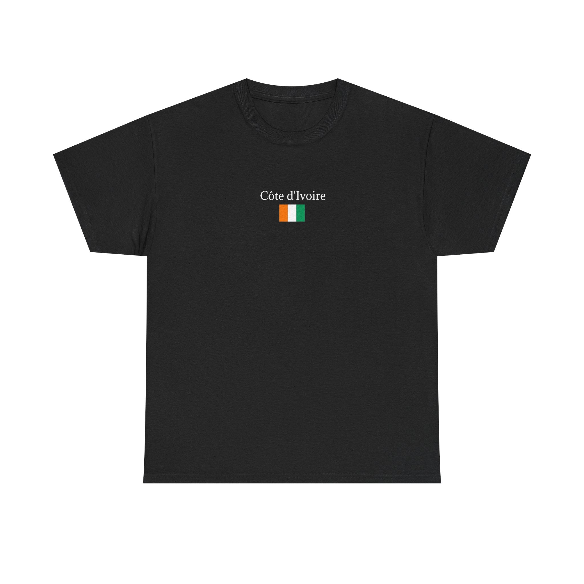 Côte d’Ivoire Flag Graphic Tee — Small Chest Logo Ivorian Pride T-Shirt