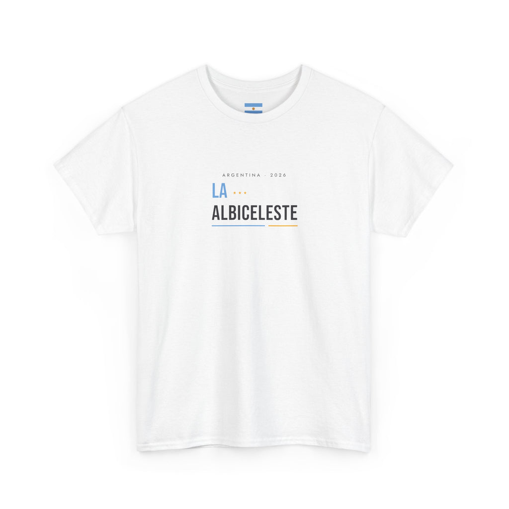 T-Shirt — "La Albiceleste" Minimalist Football Fan Tee