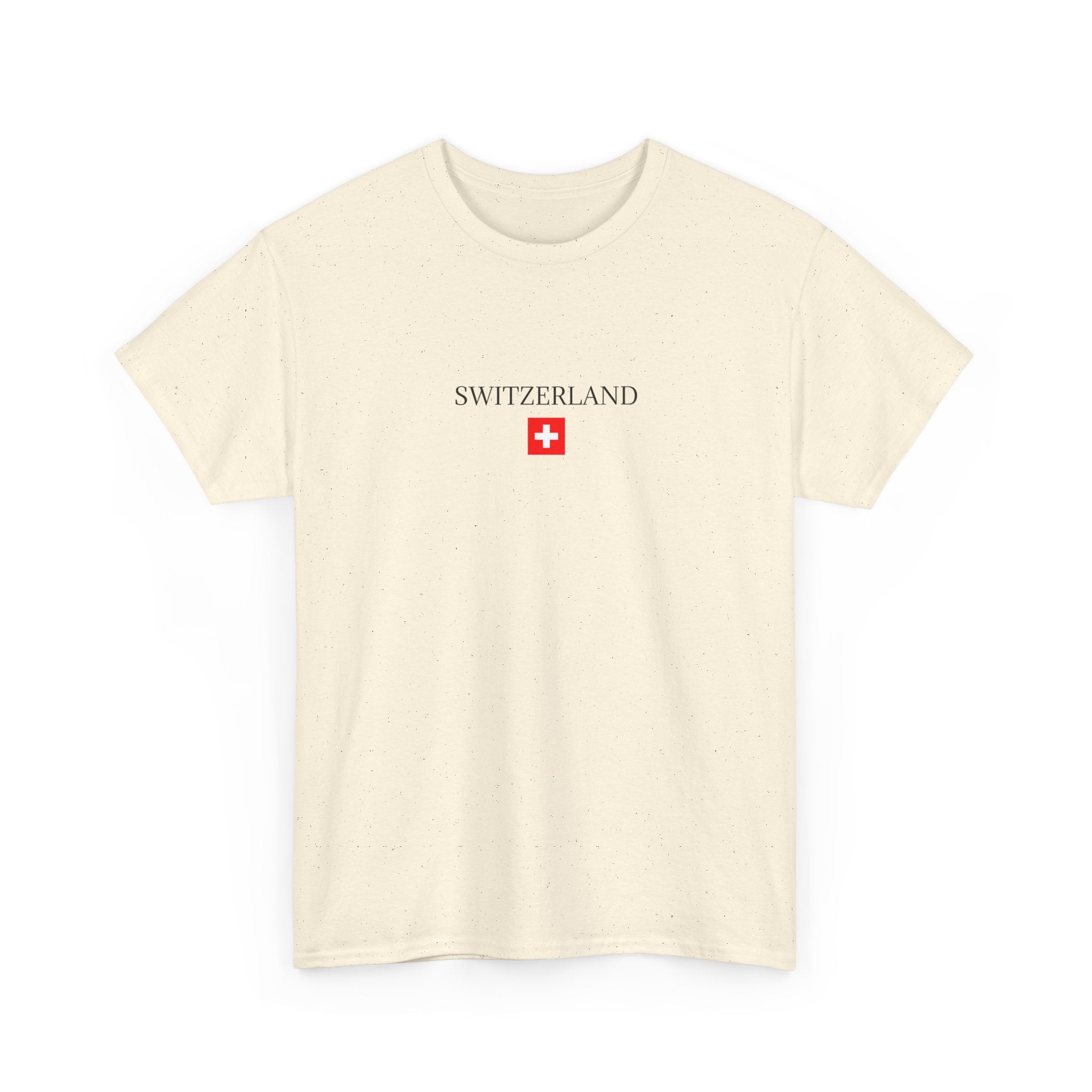Switzerland Flag Tee — Minimal Swiss Travel T‑Shirt