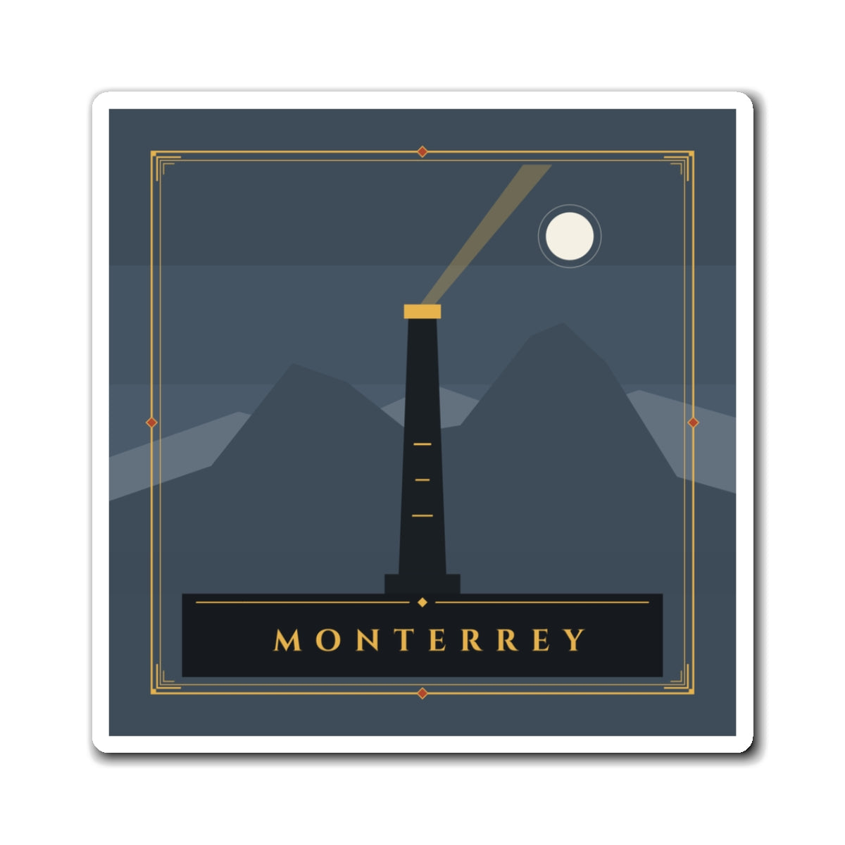 Monterrey Art Deco Fridge Magnet