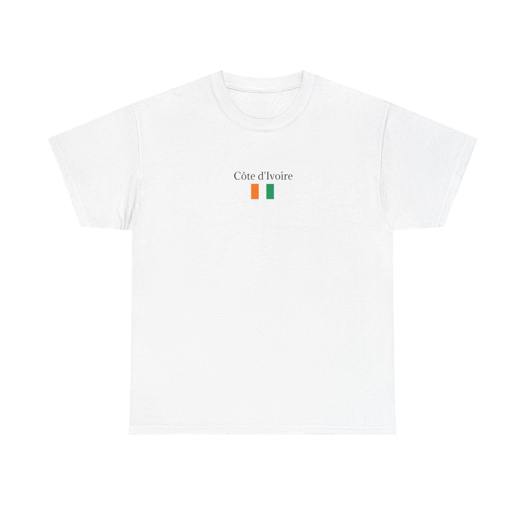 Côte d’Ivoire Flag Graphic Tee — Small Chest Logo Ivorian Pride T-Shirt