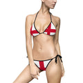 England Flag Bikini — Women's Tie-Side Triangle Swimsuit