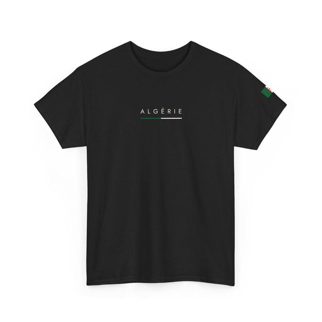 Algeria Minimalist White Tee —Subtle 'ALGÉRIE' Chest Logo