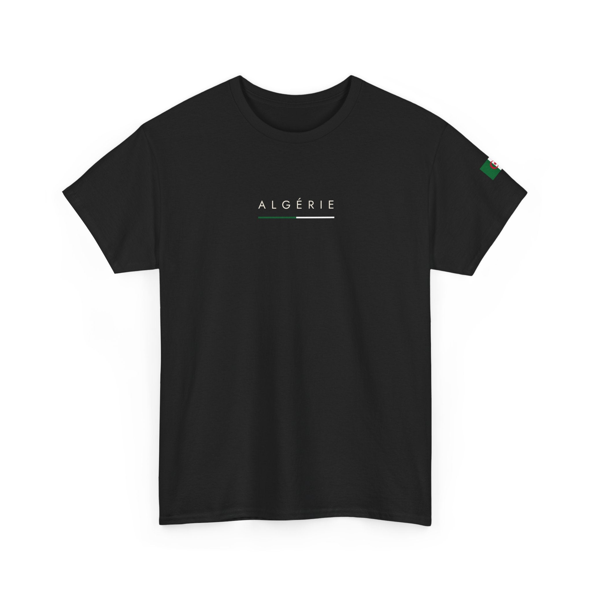 Algeria Minimalist White Tee —Subtle 'ALGÉRIE' Chest Logo