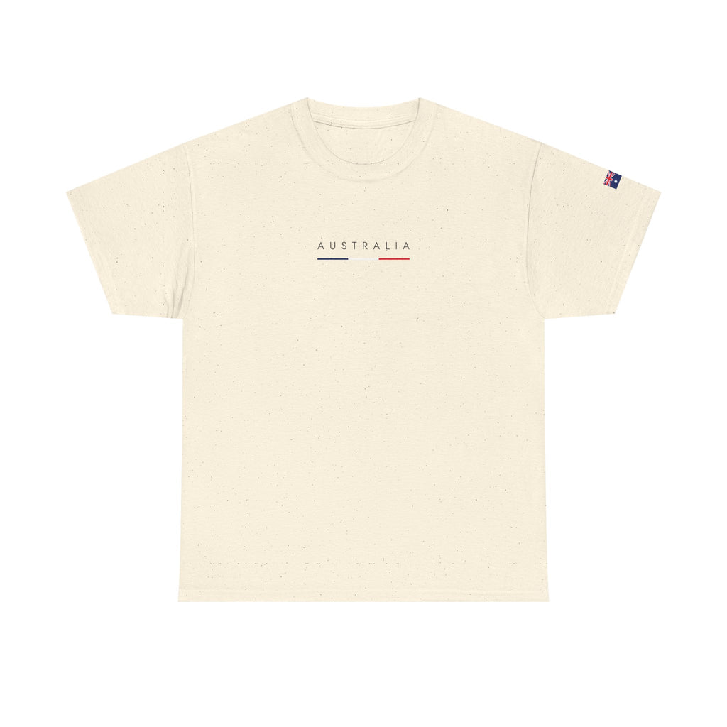 Australia Minimalist Tee — Small Center Text "AUSTRALIA"