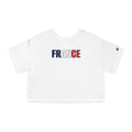 France Tricolor Cropped Tee — Women's Patriotic Champion Shirt