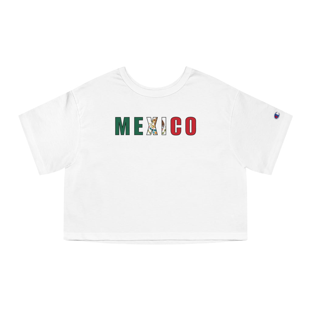Mexico Cropped T-Shirt — Flag Colors "MEXICO" Graphic