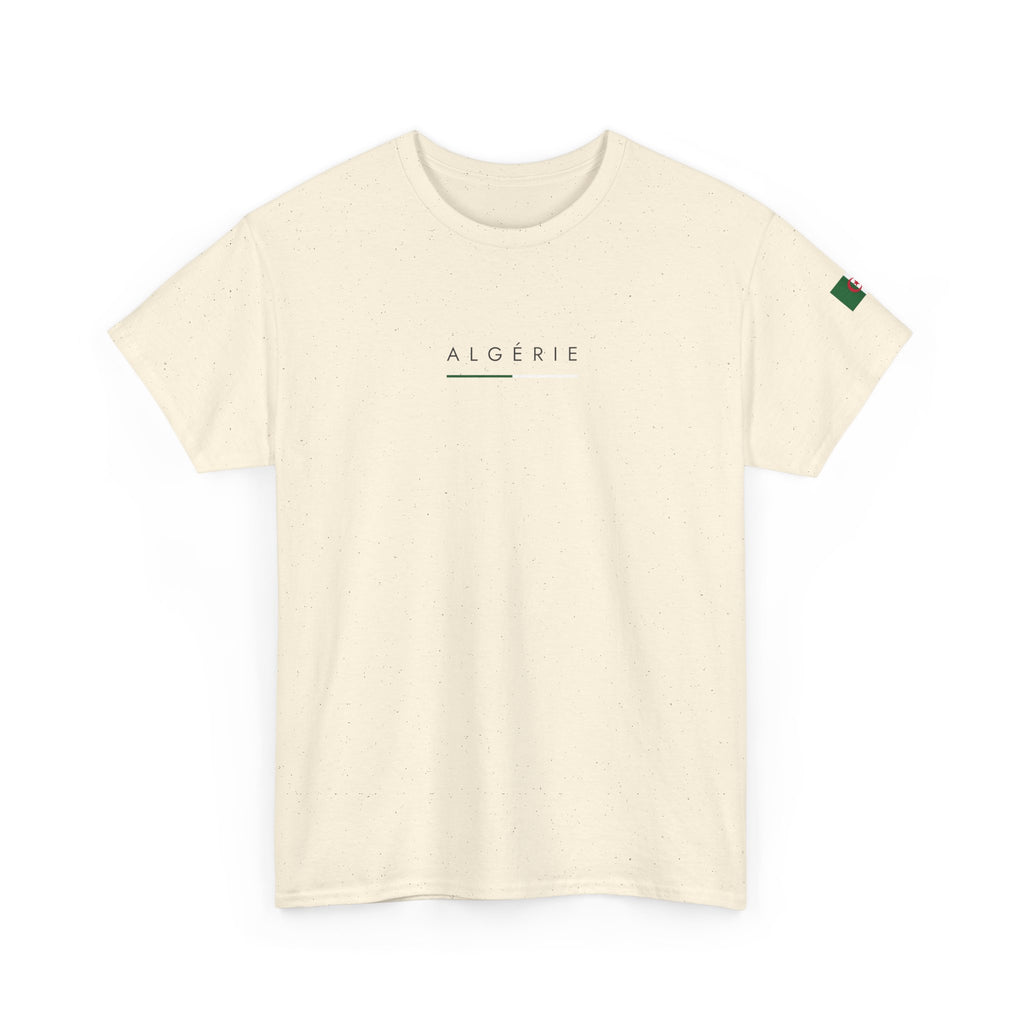 Algeria Minimalist White Tee —Subtle 'ALGÉRIE' Chest Logo