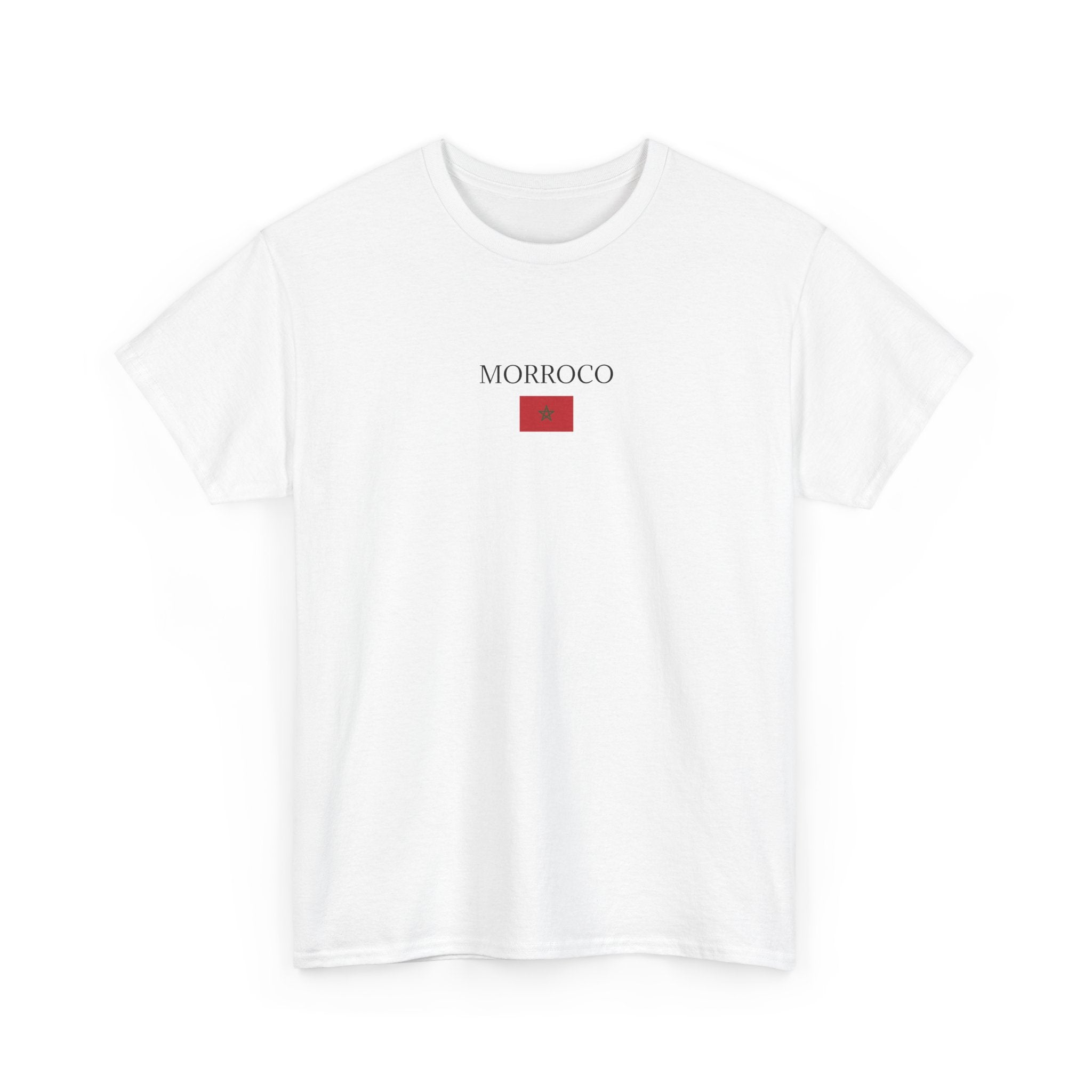 Morocco Flag T-Shirt – Minimal Moroccan Travel Tee