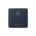 Houston Art Deco Porcelain Magnet