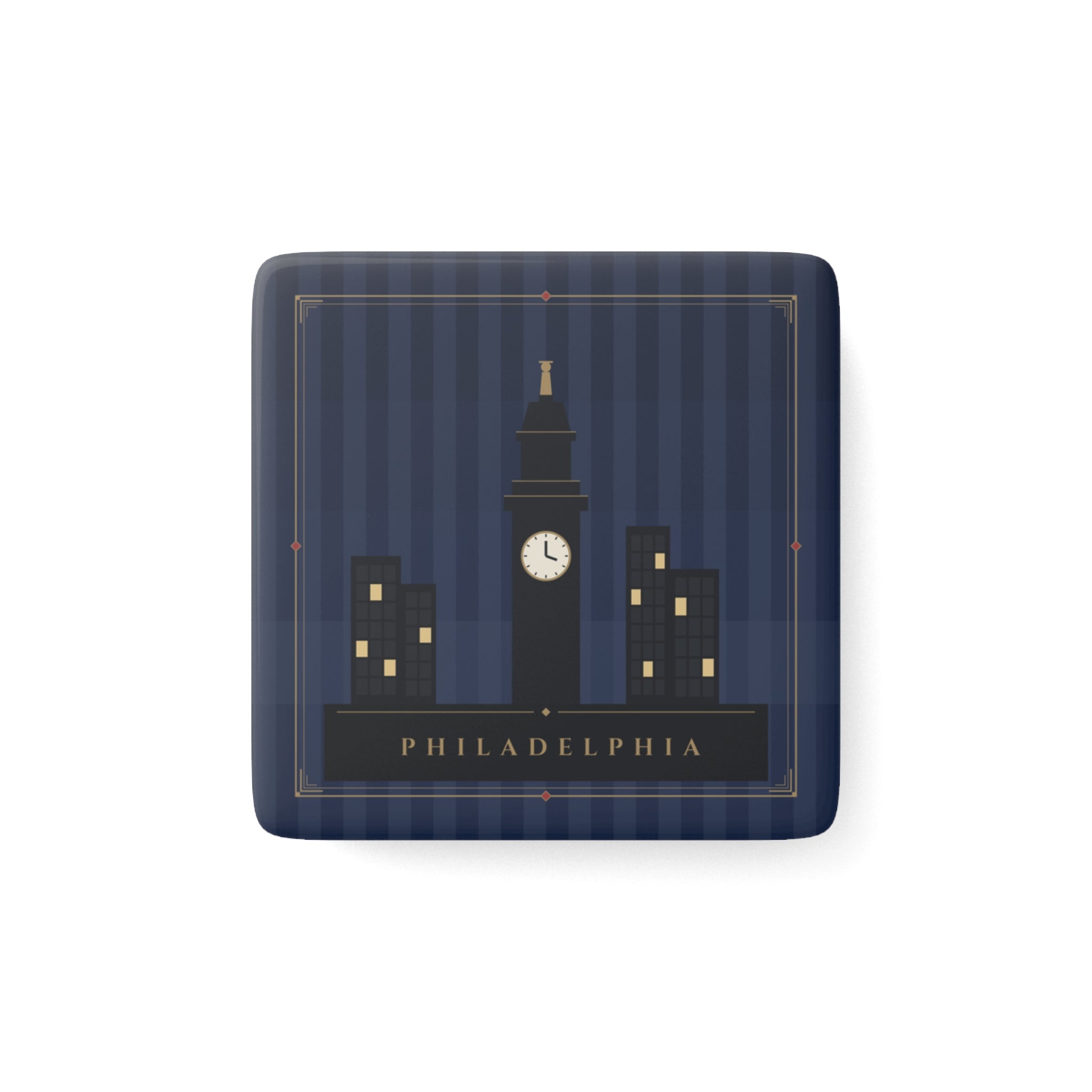 Philadelphia Art Deco Porcelain Magnet