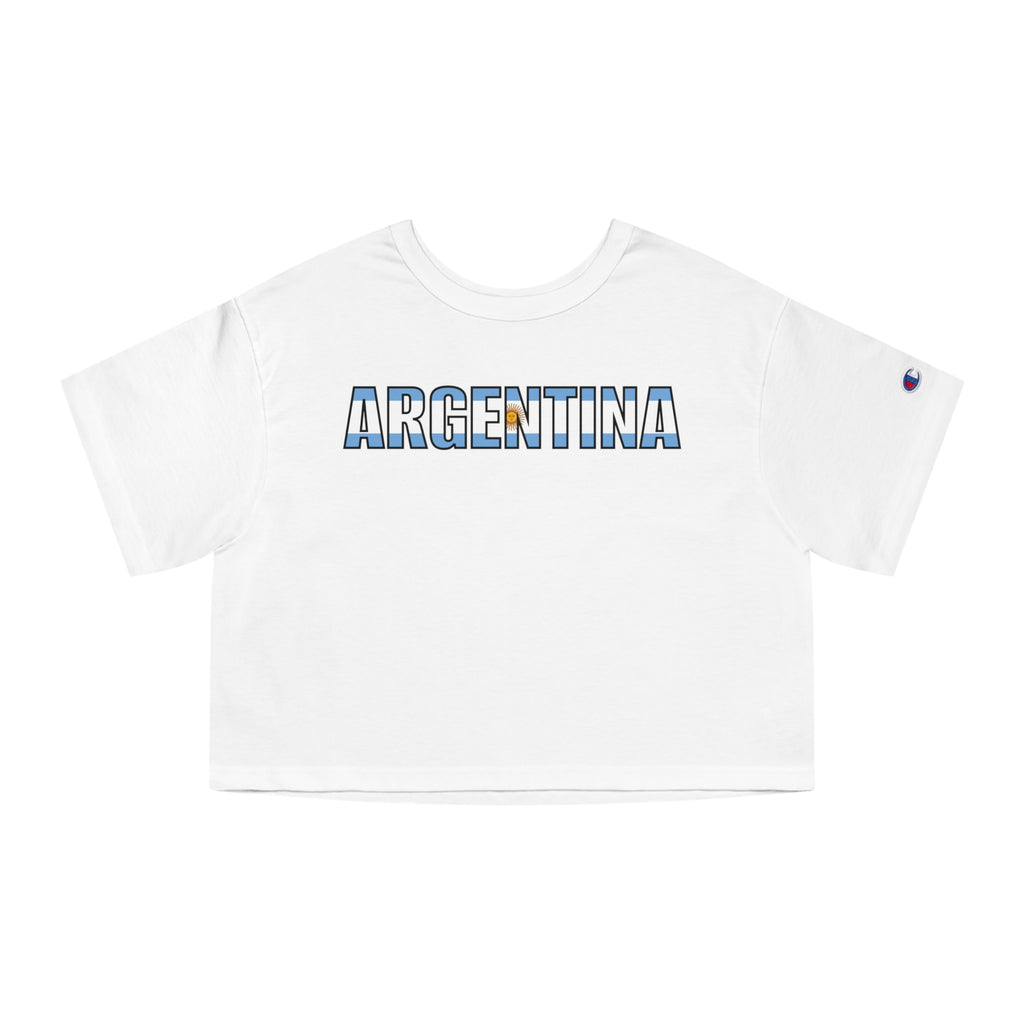 Argentina Flag Crop Tee — Women's Cropped T-Shirt