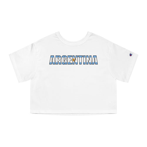 Argentina Flag Crop Tee — Women's Cropped T-Shirt