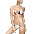 French Triangle Bikini — Women's Tri-Color Swimsuit