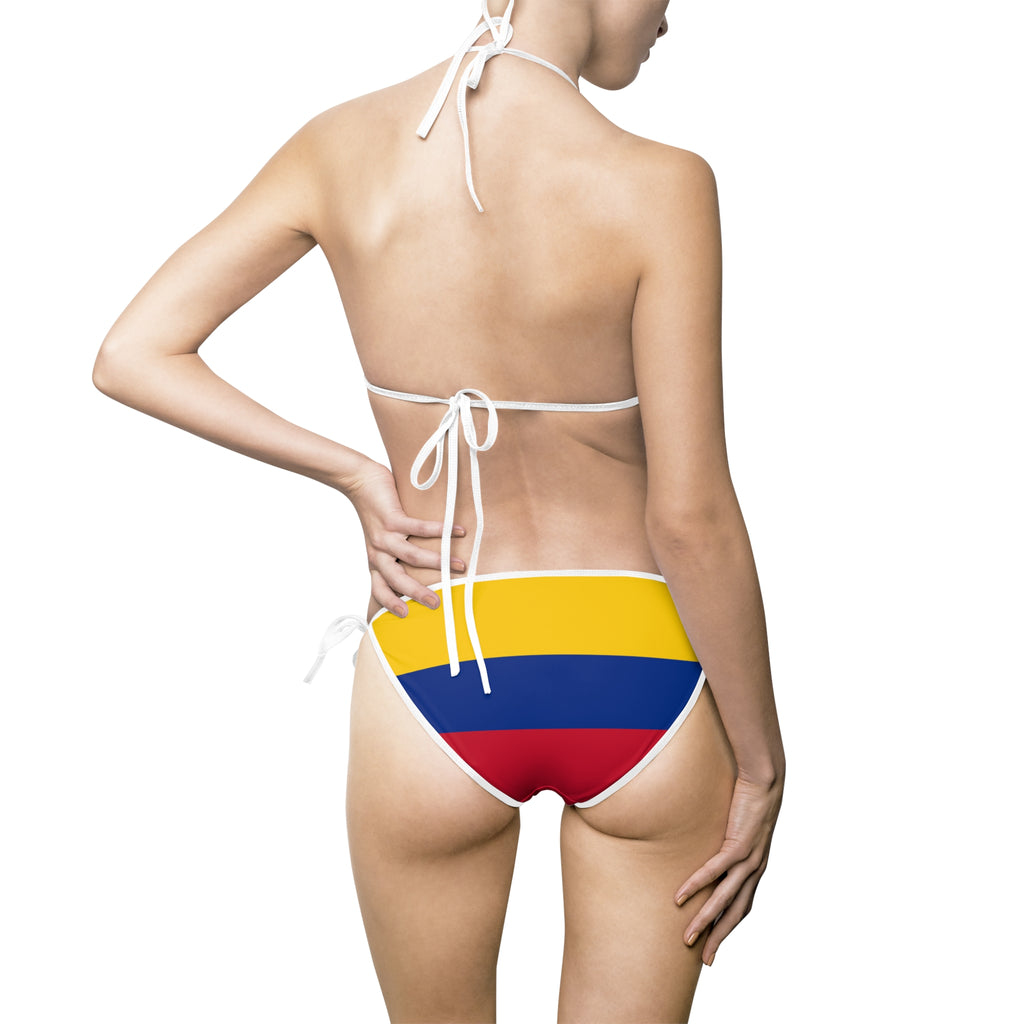 Colombian Flag Triangle Bikini — Women's String Swimsuit