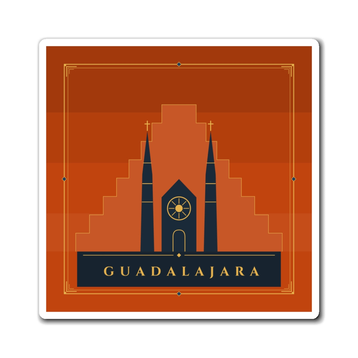 Guadalajara Art Deco Fridge Magnet
