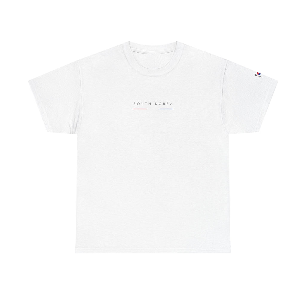 South Korea Minimalist Tee — Small Korean Flag & "South Korea" Text