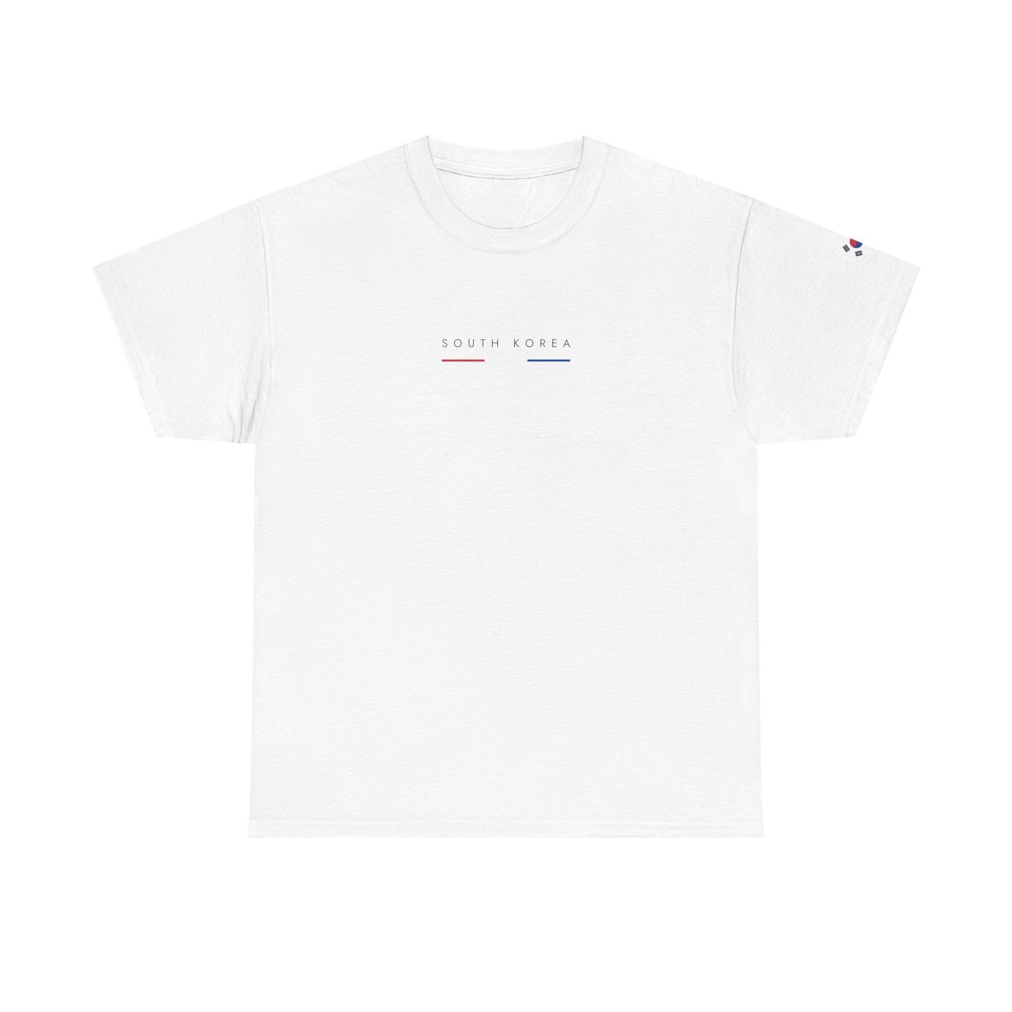 South Korea Minimalist Tee — Small Korean Flag & "South Korea" Text