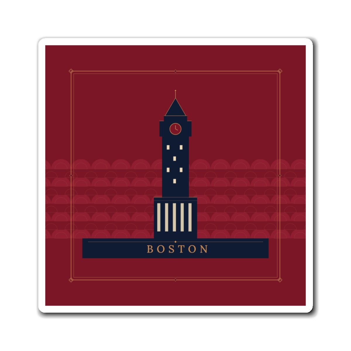 Boston Art Deco Fridge Magnet