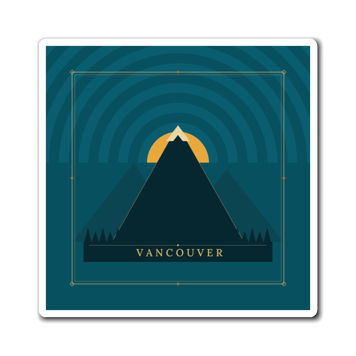Vancouver Art Deco Fridge Magnet