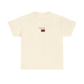 Qatar Flag Minimalist T-Shirt — Small Chest Logo Tee