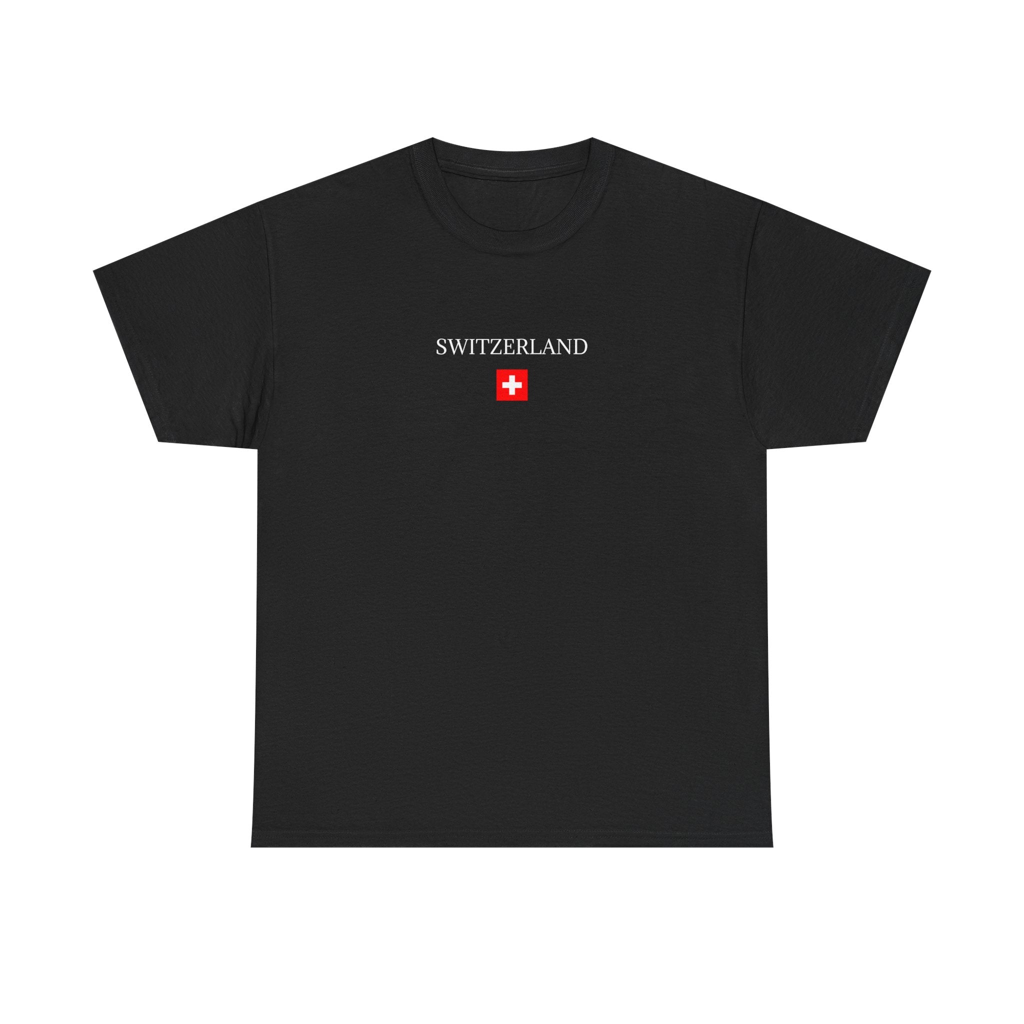 Switzerland Flag Tee — Minimal Swiss Travel T‑Shirt