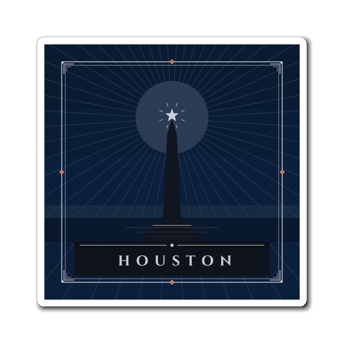 Houston Art Deco Fridge Magnet