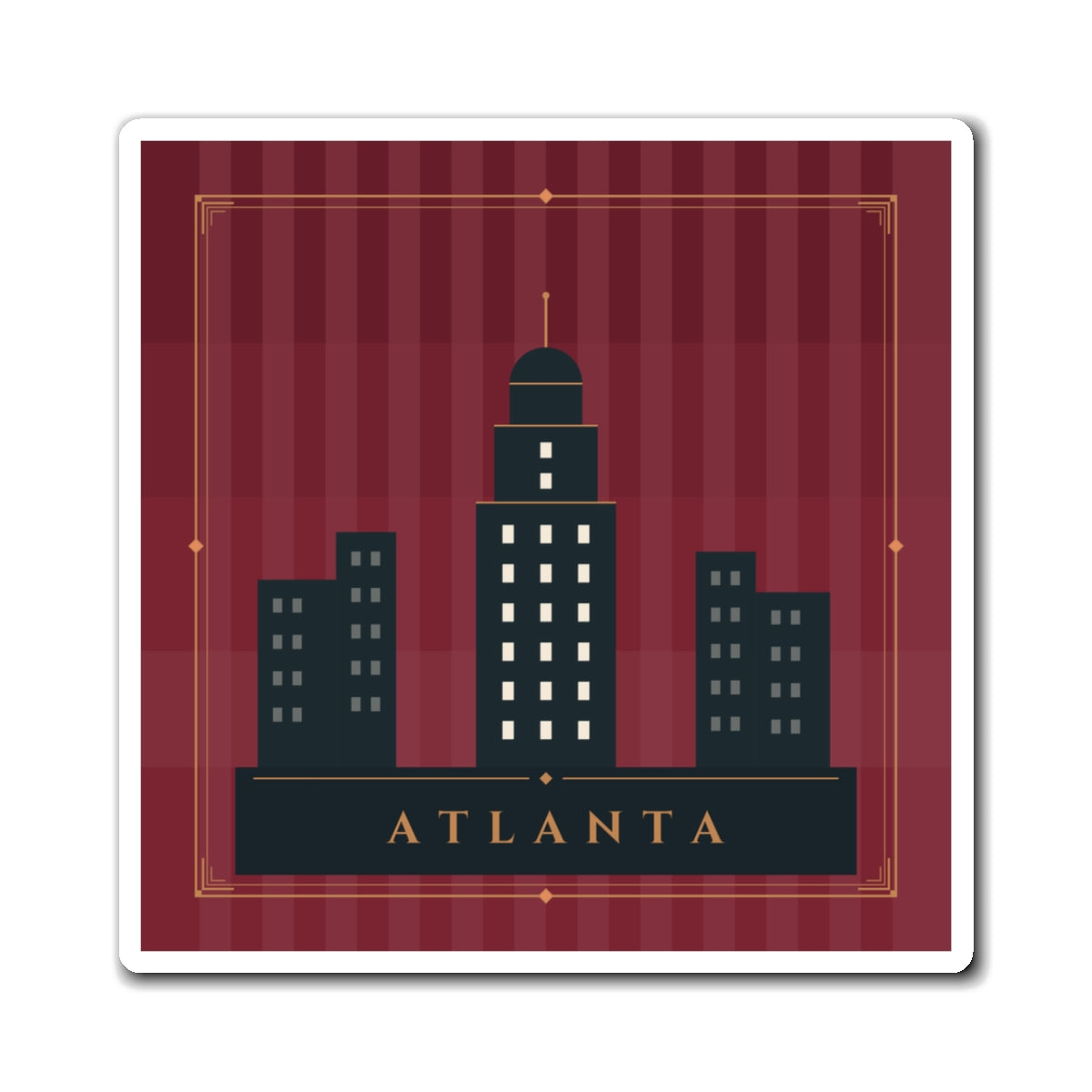Atlanta Art Deco Fridge Magnet