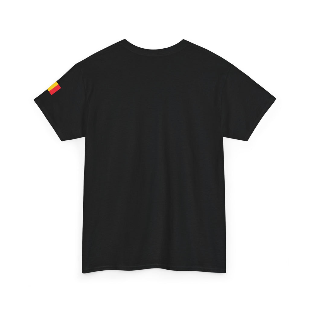 Belgium Minimalist Tee — Small Text Flag Accent