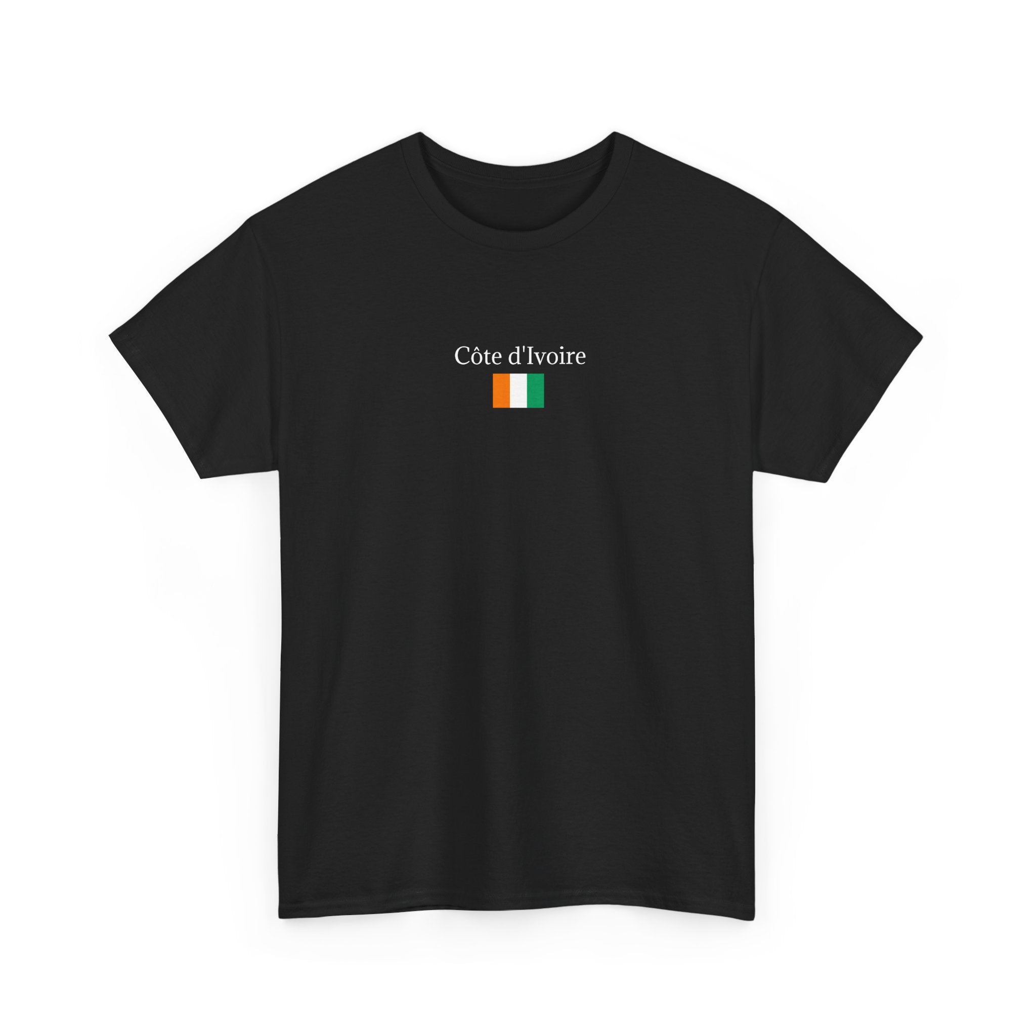 Côte d’Ivoire Flag Graphic Tee — Small Chest Logo Ivorian Pride T-Shirt