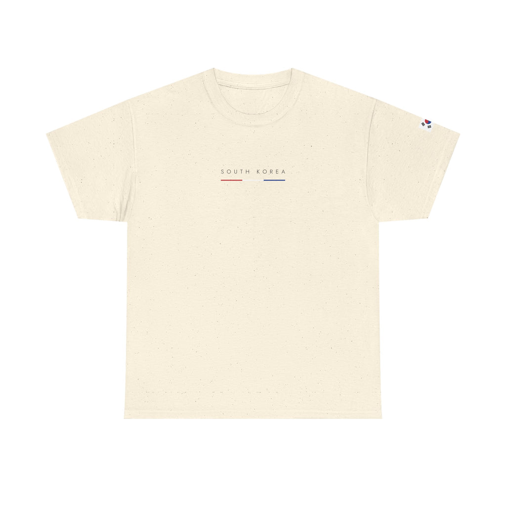 South Korea Minimalist Tee — Small Korean Flag & "South Korea" Text