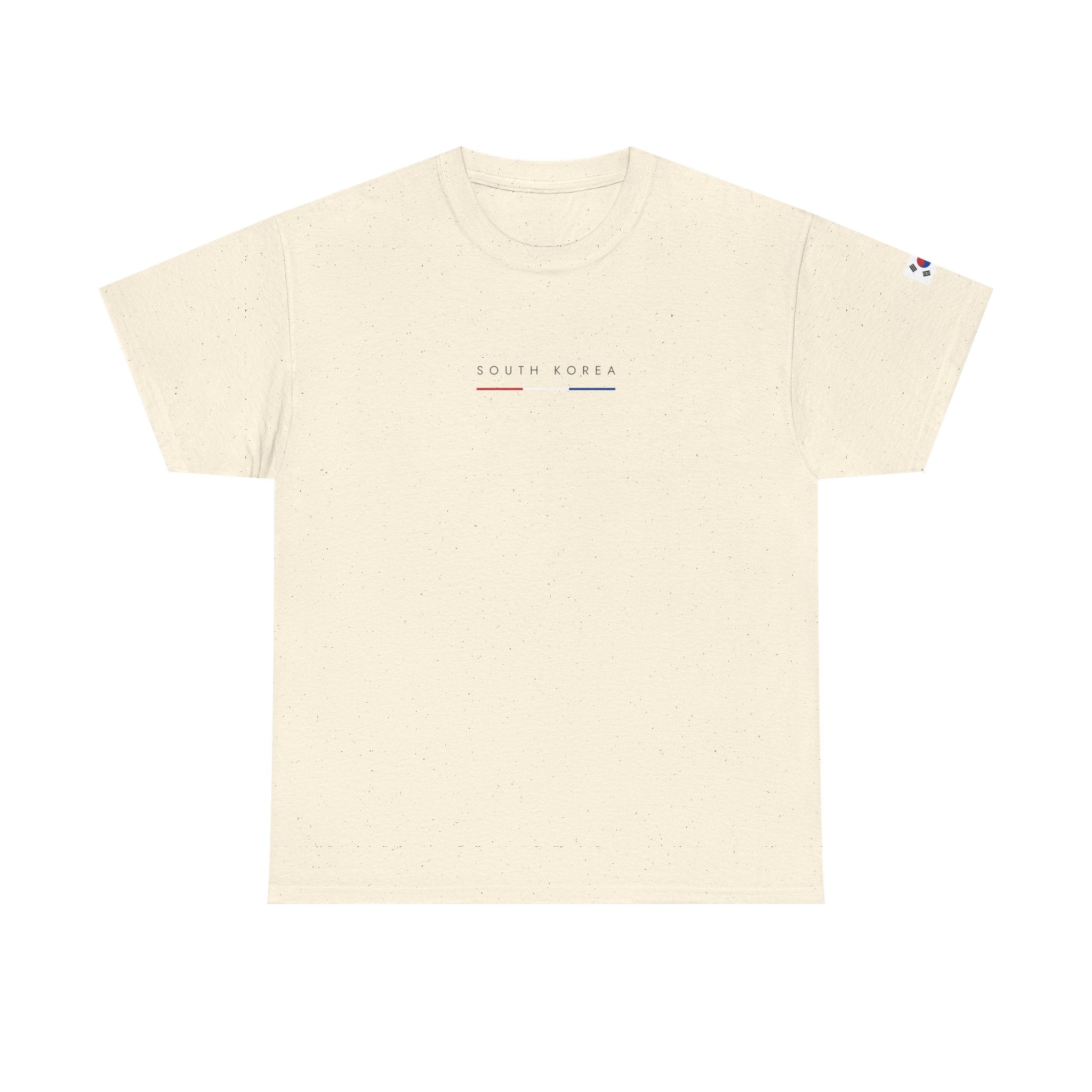 South Korea Minimalist Tee — Small Korean Flag & "South Korea" Text