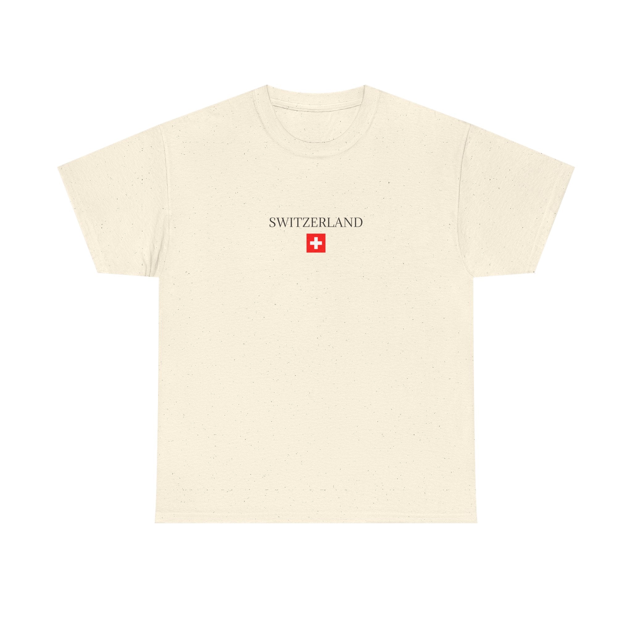 Switzerland Flag Tee — Minimal Swiss Travel T‑Shirt