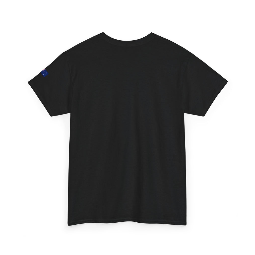 Australia Minimalist Tee — Small Center Text "AUSTRALIA"