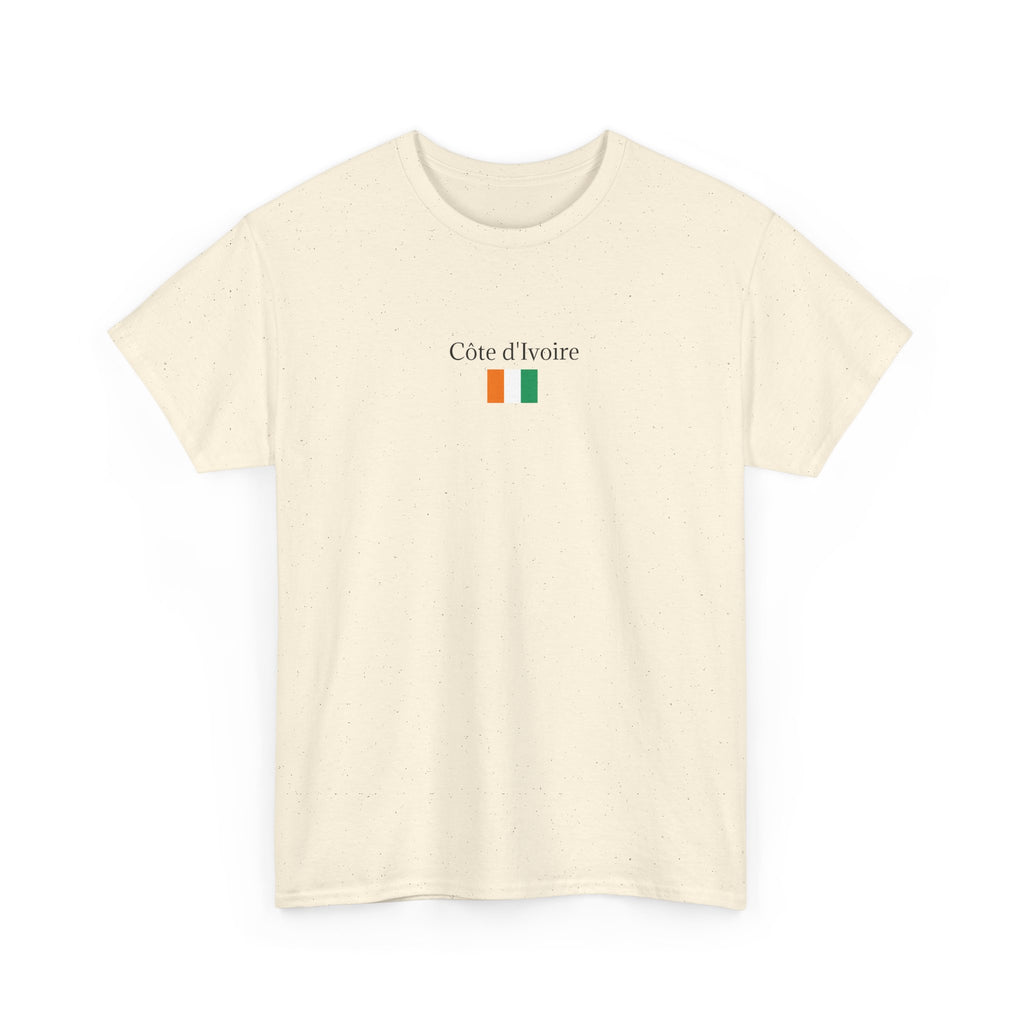 Côte d’Ivoire Flag Graphic Tee — Small Chest Logo Ivorian Pride T-Shirt