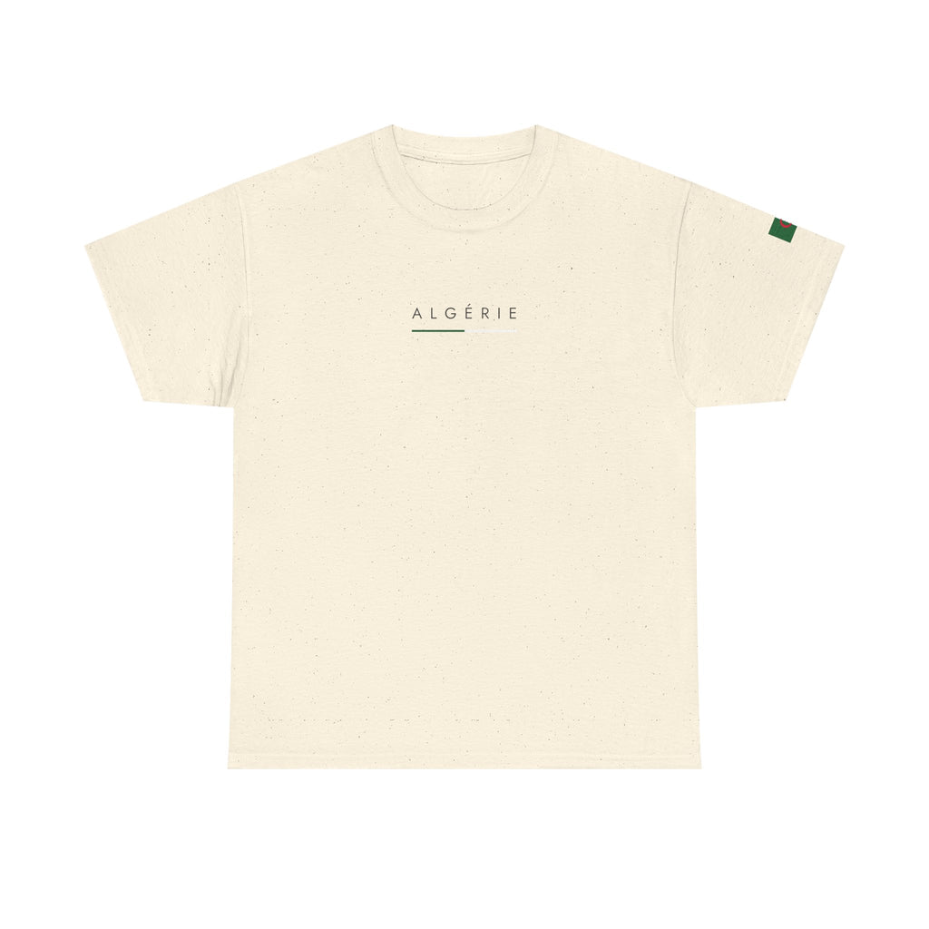 Algeria Minimalist White Tee —Subtle 'ALGÉRIE' Chest Logo