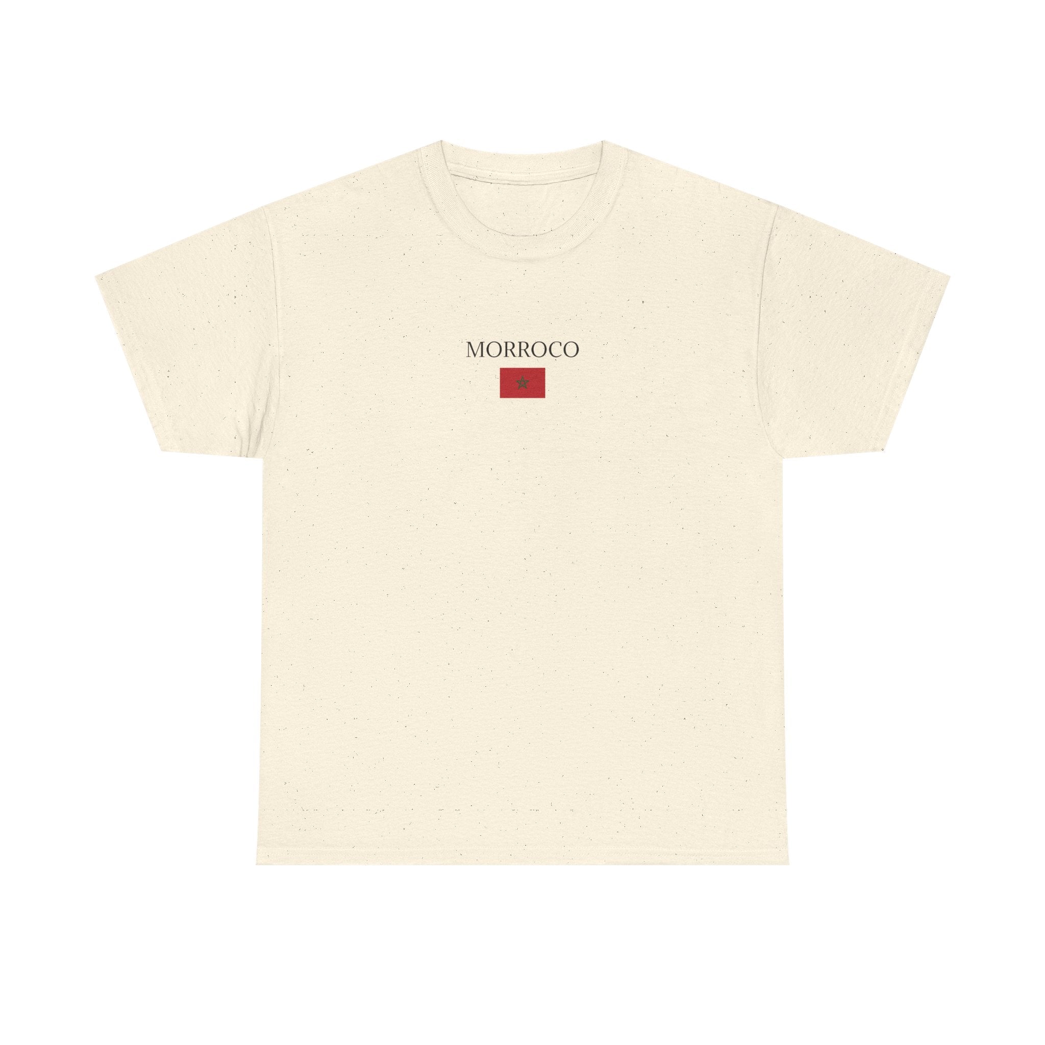 Morocco Flag T-Shirt – Minimal Moroccan Travel Tee