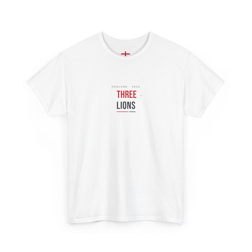 Three Lions T-Shirt — Minimal England Football Tee