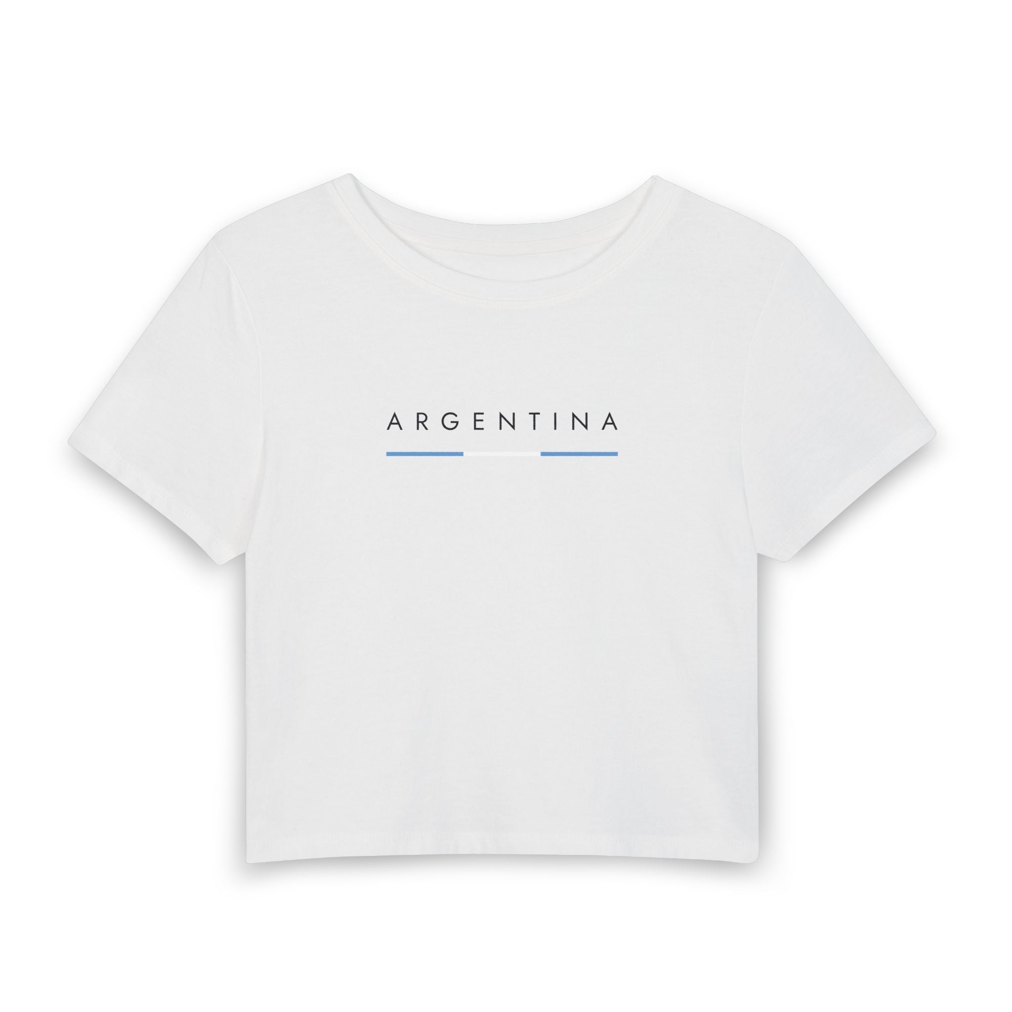 Argentina Minimalist Crop Tee — Women's Argentina Graphic Top
