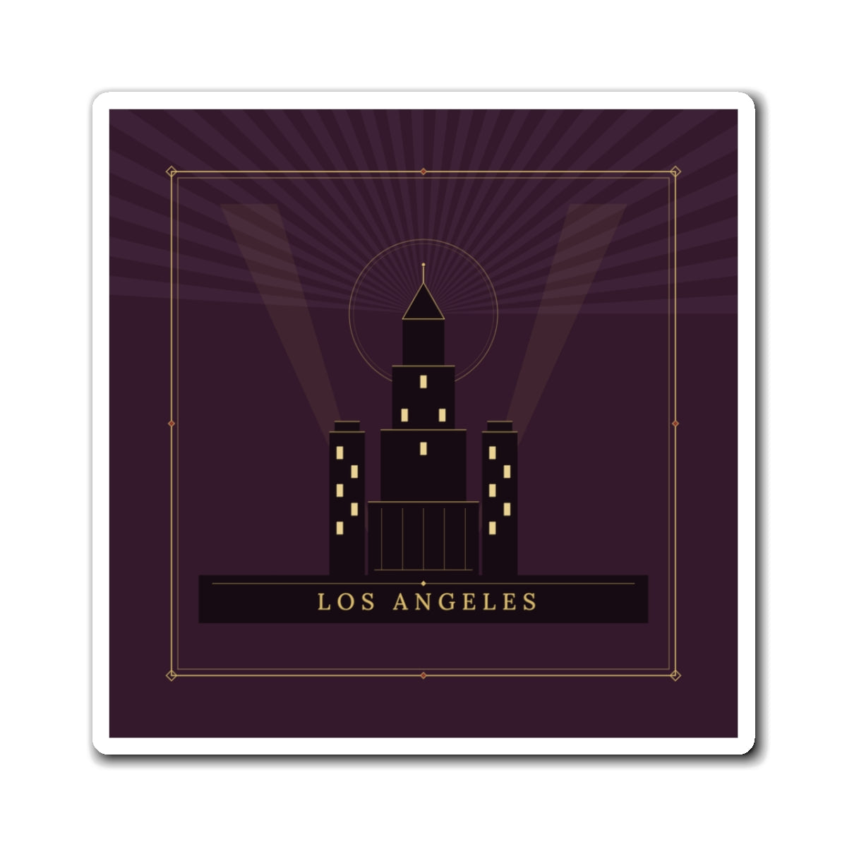 Los Angeles Art Deco Fridge Magnet