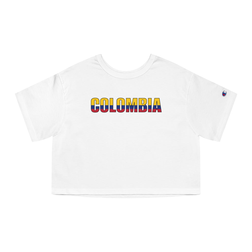 Colombia Cropped Tee — Women’s Flag-Stripe Heritage Design