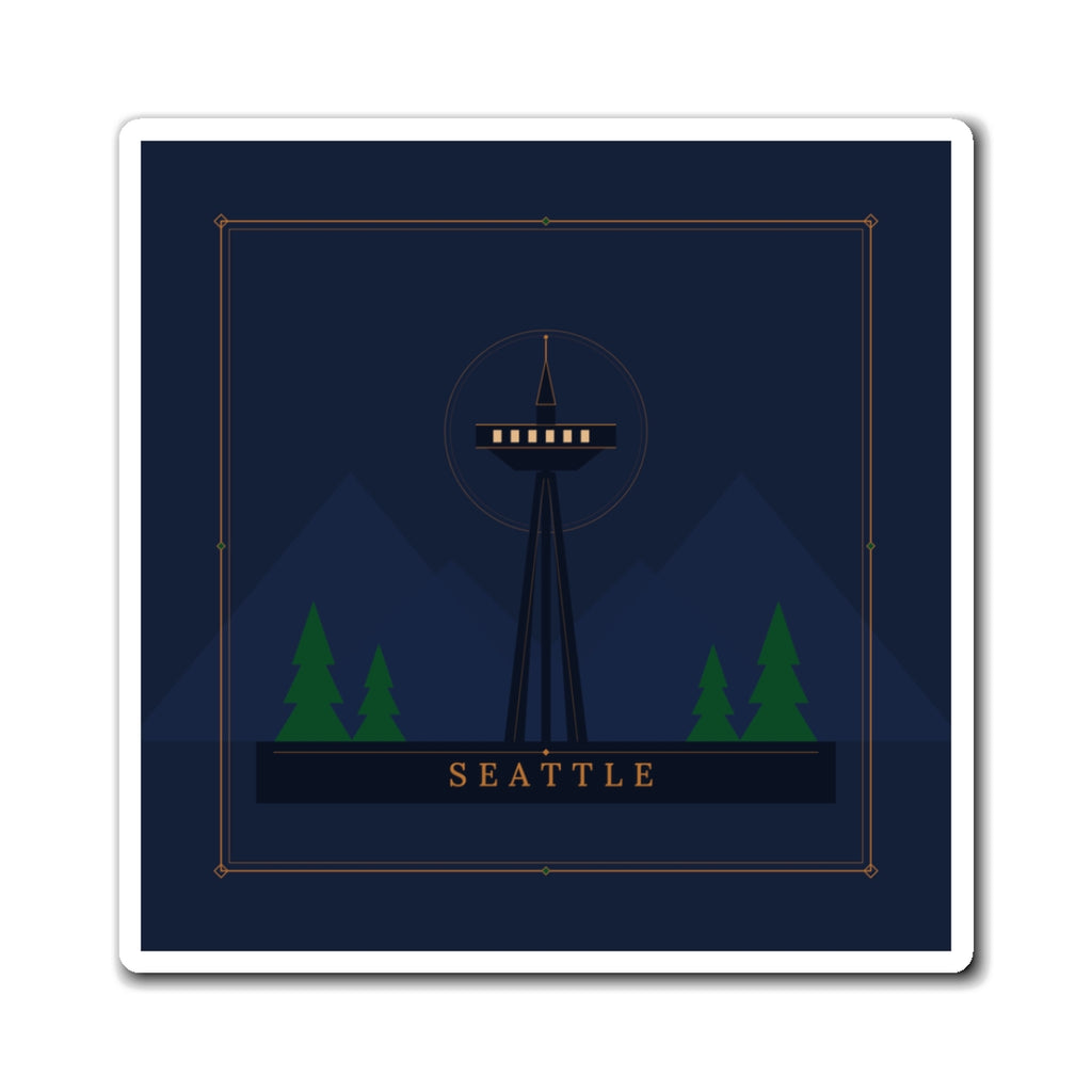 Seattle Art Deco Fridge Magnet